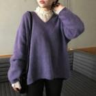 V-neck Sweater / Frill-trim Blouse