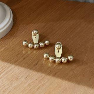 Bead Sterling Silver Ear Stud 1 Pair - Silver - One Size