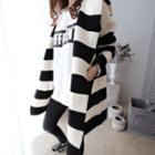 Striped Wool Blend Coat