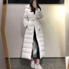 Tie-waist Midi Padded Coat