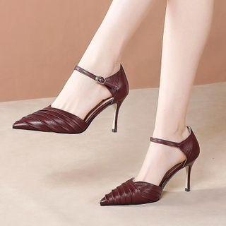 Ankle Strap High-heel Pointed Sandals