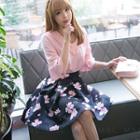Set: V-neck Top + Skirt