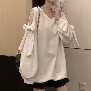 Bow Cutout Sweatshirt