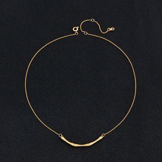 Curve Pendant Necklace Gold - One Size