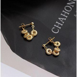 S925 Silver Beaded Dangle Single Earring 1 Piece Only - One Size