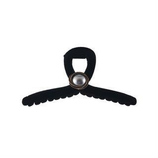 Faux Pearl Hair Claw Black - One Size