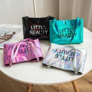 Lettering Top Handle Bag