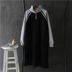 Half Zip Pullover Dress Black - One Size