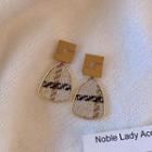 Geometric Drop Earring 1 Pair - Khaki - One Size