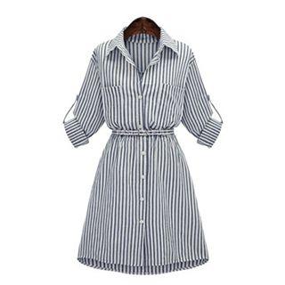 Stripe Shirtdress