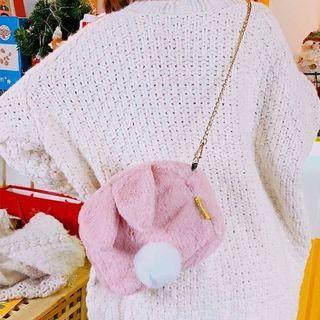 Chain Strap Furry Rabbit Ear Crossbody Bag