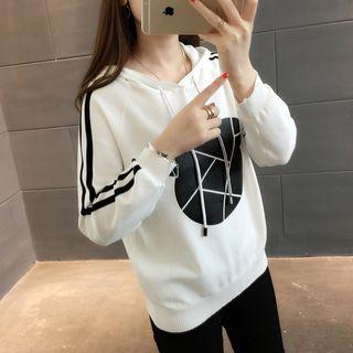 Bear Print Hooded Sweater