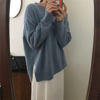 Plain Knitted Sweater