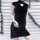 Heart Cut Out Short-sleeve A-line Dress