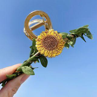 Floral Hair Claw Yellow - One Size