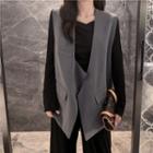 Asymmetric Vest Gray - One Size