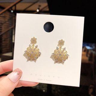 Flake Ear Stud E1576 - Gold - One Size