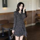 Dotted Long-sleeve Dress / Blazer