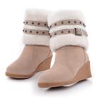 Wedge Snow Short Boots