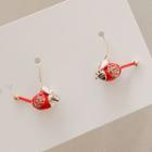 Alloy Lunar New Year Mouse Dangle Earring 1 Pair - Red - One Size