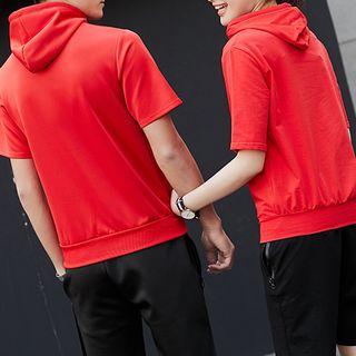 Set: Couple Matching Hooded Top + Shorts