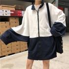 Batwing Two Tone Oversized Jacket As Shown In Figure - One Size