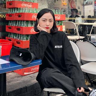 Letter-printed Dolman-sleeve Oversized T-shirt