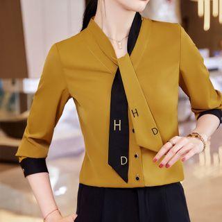 Two Tone Blouse / Dress Pants