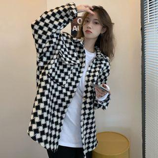 Houndstooth Shirt Shirt - Check - Black & White - One Size