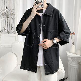 Elbow-sleeve Cargo Single-breasted Jacket