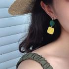 Resin Dangle Earring 1 Pair - Greenish Yellow - One Size
