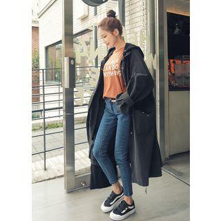 Detachable-hood Multi-pocket Long Parka