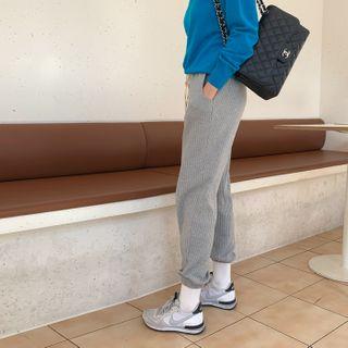 Ribbed Jogger Sweatpants Gray - One Size