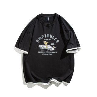 Mock Two-piece Print Short-sleeve Tee