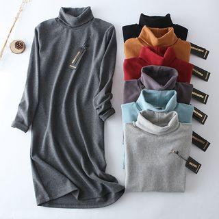 Long-sleeve Turtleneck T-shirt Dress