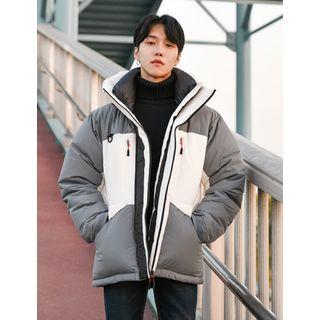 Color-block Duck-down Padded Jacket