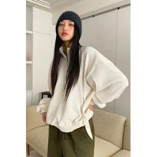 Corduroy Anorak Sweatshirt