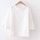 Bell-sleeve Eyelet Lace Blouse