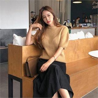 Puff-sleeve Wool Blend Sweater