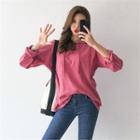 Drop-shoulder Hooded T-shirt