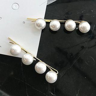 Faux Pearl Hair Pin 1 Pc - White - One Size