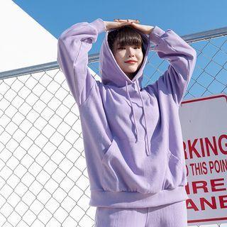[actirable] Kangaroo-pocket Boxy Hoodie