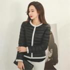 Duck Down Contrast-trim Padded Jacket
