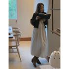 Sleeveless Lace-trim Shirred Maxi Dress Ivory - One Size