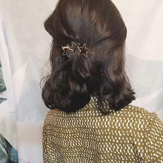 Alloy Star Hair Clip 1 Pc - Gold - One Size