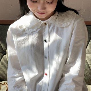 Lace Collar Long-sleeve Shirt