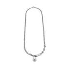 Faux Pearl Pendant Stainless Steel Necklace