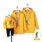 Family Matching Long-sleeve Hooded Dinosaur Print Top