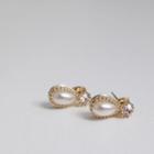 Waterdrop Faux-pearl Earrings Gold - One Size