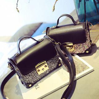 Sequined Boxy Crossbody Bag